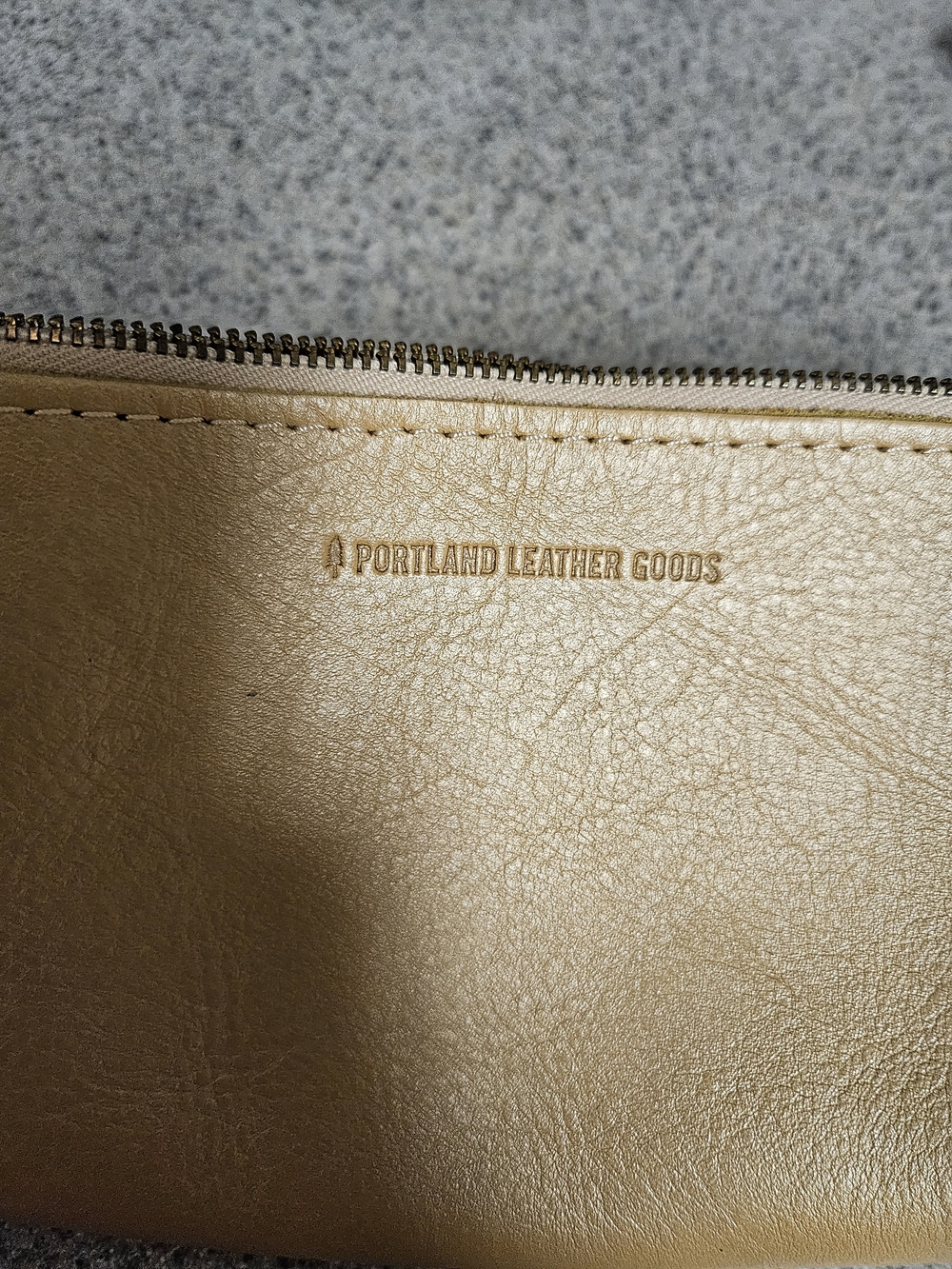 Portland Leather Tan Leather Cosmetic Pouch - Picture 6 of 9
